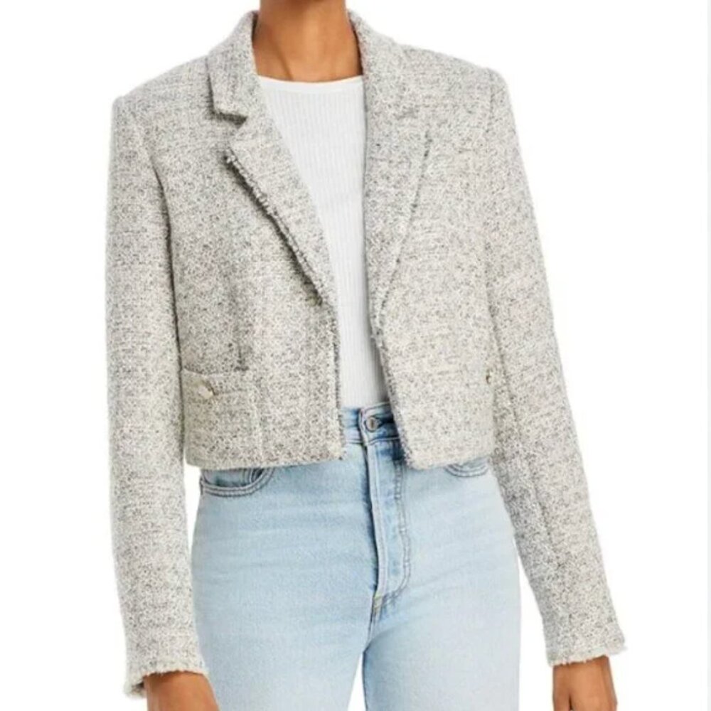 PAIGE Cropped Tweed Selyna Blazer Size S